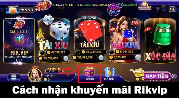Hướng dẫn nhận & dùng khuyến mãi Rikvip đúng cách