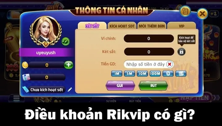 Điều khoản 2 Điều khoản Rikvip đề cập đến những gì?