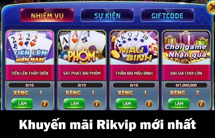 Thông tin mới nhất về khuyến mãi Rikvip năm 2026