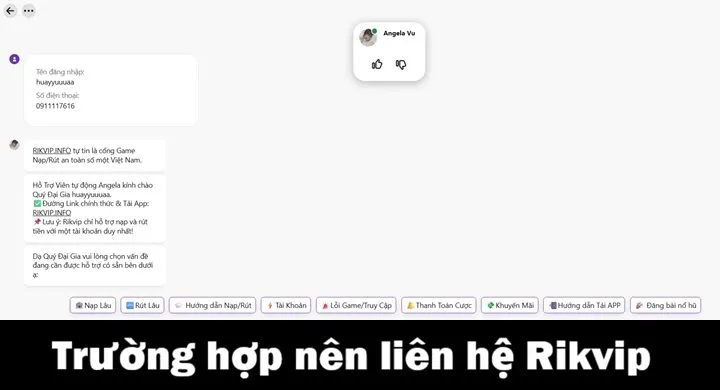 Liên hệ Rikvip - Giải quyết sự cố nhanh chóng & hiệu quả 3 Trường hợp game thủ nên liên hệ Rikvip