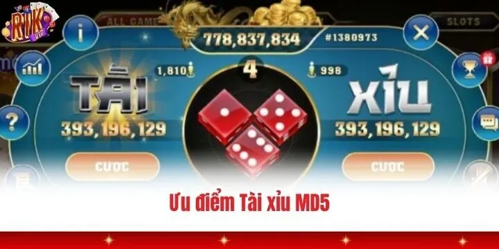 Tài xỉu MD5 Rikvip - Săn phần thưởng đầy hấp dẫn năm 2026 3 Ưu điểm khi chơi tài xỉu MD5 Rikvip hấp dẫn 2026