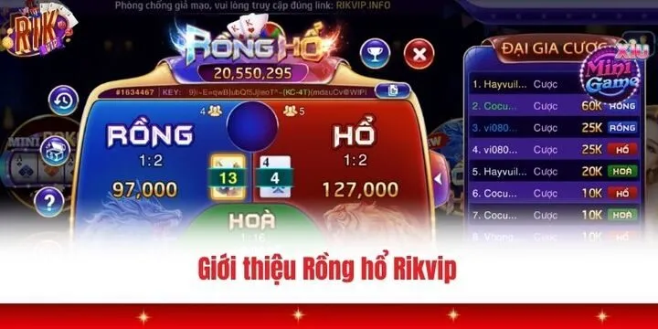 Cách chơi rồng hổ Rikvip chi tiết cho các bạn mới
