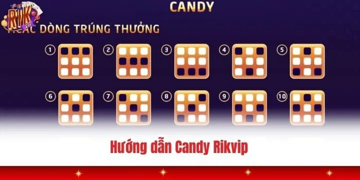 Candy Rikvip - Thế giới kẹo ngọt đầy màu sắc và hũ lớn 2 Cách chơi một ván Candy Rikvip cực dễ hiểu