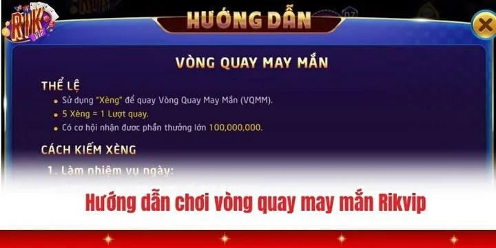 Vòng quay may mắn Rikvip - Rinh quà tặng mỗi ngày cực dễ 3 Giới hạn chơi vòng quay may mắn Rikvip mỗi ngày