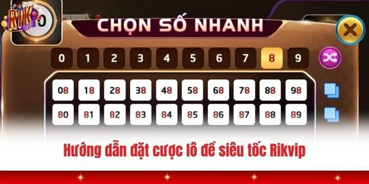 Cách tham gia đặt cược lô đề siêu tốc Rikvip