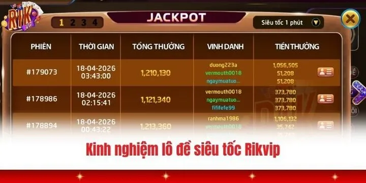 Kinh nghiệm chơi lô đề siêu tốc Rikvip cực hay