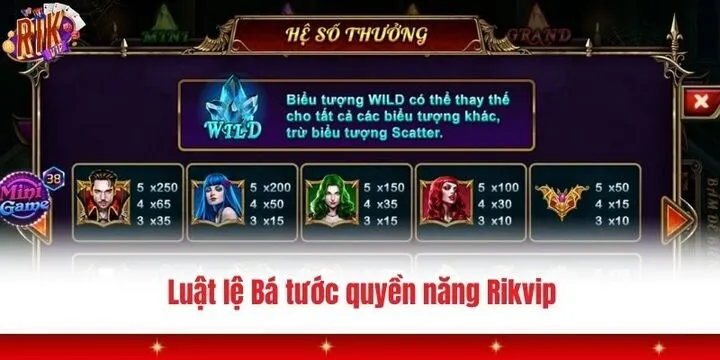Người chơi nắm bắt luật lệ Bá tước quyền năng Rikvip 