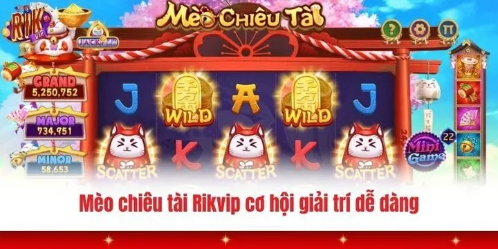 Mèo chiêu tài Rikvip - Mang thế giới giàu sang trong tầm tay 2 Mèo chiêu tài Rikvip mang đến cơ hội giải trí dễ dàng nhất