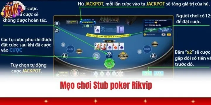Kinh nghiệm tham gia Stub poker Rikvip cho người mới