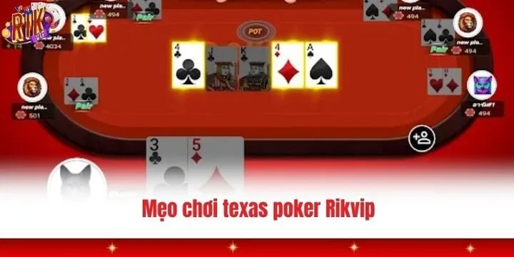 Mẹo hay để chơi texas poker Rikvip thành thạo